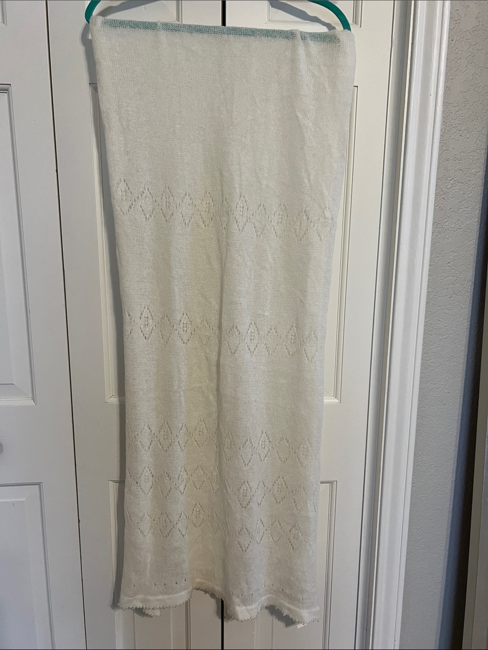 Harrods Cream Knit Scarf 85”